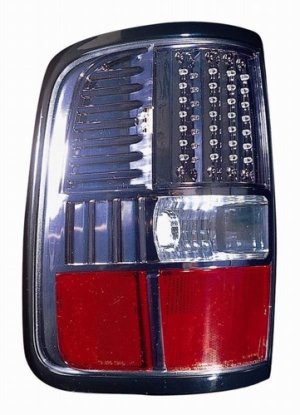 Tail Light Replacement Set for 2003 - 2006 Ford F-150 Styleside, LED Design with Gunmetal Painted Housing,  FO2811179, Replacement