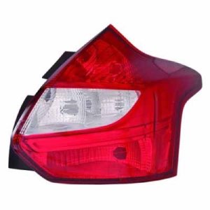 2012 - 2014 Ford Focus Rear Tail Light Assembly Replacement Housing / Lens / Cover - Right (Passenger) Side - (Hatchback)