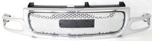 Chrome Shell and Insert Grille for GMC Yukon Denali Model 2001-2006, Replacement