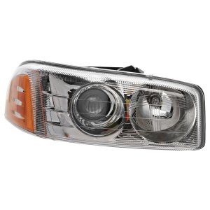 Headlight Assembly for GMC Sierra 1500 (2001-2007), Yukon, Yukon XL (2001-2006), Right (Passenger), Halogen, Denali Model, Replacement