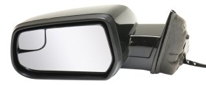 Power Mirror for Chevrolet Equinox/GMC Terrain 2010-2017, Left (Driver), Manual Folding, Heated, Paintable, Without Auto Dimming, Blind Spot Detection, Memory, and Signal Light, Replacement