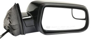 Power Mirror for Chevrolet Equinox/GMC Terrain 2010-2017, Right (Passenger), Manual Folding, Heated, Paintable, w/o Auto Dimming, Blind Spot Detection, Memory, and Signal Light, Replacement