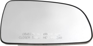 Mirror Glass for Chevrolet Aveo 2007-2011, Right (Passenger) Side, Non-Heated, with Backing Plate, without Signal Light, Replacement