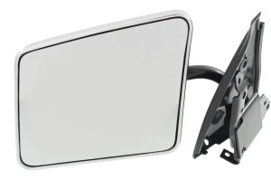 Manual Adjust Mirror for Chevrolet S10 Pickup (1982-1993) / S10 Blazer (1983-1994), Left (Driver), Manual Folding, Non-Heated, Chrome, Below Eyeline Type, Replacement