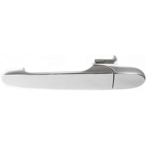 Exterior Rear Left (Driver) Door Handle for 2005 - 2010 Pontiac G5, Outer Chrome Replacement,  15803524