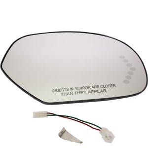 Heated Mirror Glass with Backing Plate and Signal Light for 2007-2014 Silverado/Sierra 2500 HD/3500 HD/Suburban/Yukon, Right (Passenger), without Auto Dimming and Blind Spot Detection, Replacement