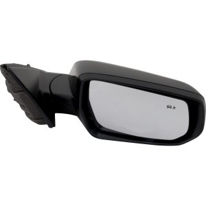 Power Mirror for Chevrolet Malibu 2016-2022, Right (Passenger), Manual Folding, Non-Heated, Paintable, with Blind Spot Detection, without Auto Dimming, Memory, and Signal Light, with Lane Change Assist, LS/RS Models, Replacement