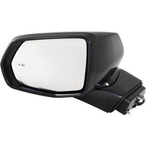 Power Mirror for Chevrolet Blazer 2019-2022, Left (Driver), Manual Folding, Heated, Paintable, with In-Housing Signal Light, Blind Spot Detection in Glass, without Memory, Puddle Light, Auto-Dimming, Replacement
