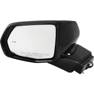 Power Mirror for Chevrolet Blazer 2019-2022, Left (Driver), Manual Folding, Heated, Paintable, with In-housing Signal Light, Memory Function, Blind Spot Detection in Glass, without Puddle Light, Auto-Dimming, Replacement