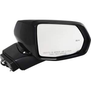 Power Mirror for Chevrolet Blazer 2019-2022, Right (Passenger), Manual Folding, Heated, Paintable, In-Housing Signal Light, Memory, Blind Spot Detection in Glass, Auto-Dimming, Without Puddle Light, Replacement