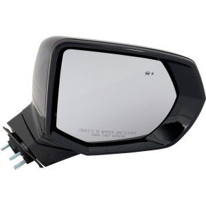 Mirror for Chevrolet Tahoe 2021-2023, Right (Passenger), Non-Towing, Power Adjustment, Manual Folding, Heated, Paintable, with Blind Spot Detection, without Auto Dimming, with Memory, Puddle Light, Signal Light, Replacement