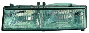 Left (Driver) Headlight Assembly for 1989 - 1991 Pontiac Grand Am, Front Assembly Replacement Housing/Lens/Cover, Composite,  16509211, Replacement