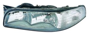 Left (Driver) Headlight Assembly for 1997 - 1999 Buick LeSabre, Front Headlight Assembly Replacement Housing/Lens/Cover, Without Cornering Light, Composite,  16525999, Replacement