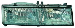 Right (Passenger) Headlight Assembly for 1989 - 1991 Pontiac Grand Am, Front Headlight Assembly Replacement Housing / Lens / Cover, Composite,  16509212, Replacement