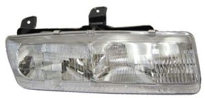 Right (Passenger) Headlight Assembly for 1991 - 1992 Saturn SL1 Sedan, Front Headlight Replacement Housing/Cover, includes Park/Signal Lights; Composite;  21110140, Replacement