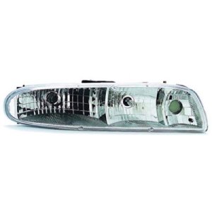 Right (Passenger) Headlight Assembly for 1996-1999 Oldsmobile 88, Front Composite Replacement Housing, Lens, Cover, OEM (OEM): 16520696, Replacement