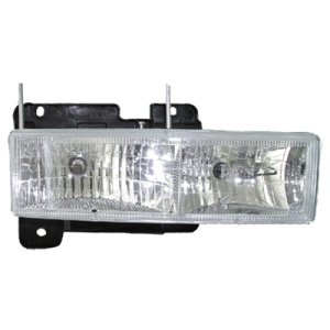 1988 - 2002 Chevrolet C3500 Front Headlight Assembly Replacement Housing / Lens / Cover - (Brand: LKQ Platinum Plus) - (Base 5.7L, 6.5L, 7.4L Standard Cab Pickup + Base 5.7L, 6.5L, 7.4L Extended C