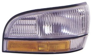 Front Left (Driver) Side Marker Light Assembly for 1992 - 1996 Buick LeSabre, Replacement Lens Cover with Corner Light,  16512673