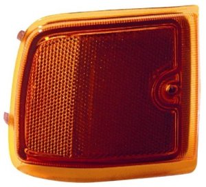 Front Left (Driver) Side Marker Light Assembly Replacement for 1996 - 2002 Chevrolet Express 3500, New Design with Composite Lights,  5977399, Upper Lens Cover