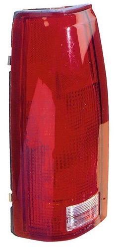 Left (Driver) Tail Light Lens for 1988-2000 GMC K2500 Suburban,  16506355, Side Replacement