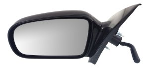 Manual Remote Mirror for Chevrolet Cavalier/Pontiac Sunfire 1995-2005, Left (Driver), Non-Folding, Non-Heated, Paintable, without Auto Dimming, Blind Spot Detection, Memory, Signal Light, Sedan, Replacement