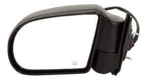 Power Heated Mirror for Chevrolet S10 Pickup (1999-2004) / Blazer (1999-2005), Left (Driver), Manual Folding, Textured, Replacement