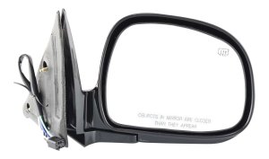 Power Mirror for Chevrolet S10 Pickup/Blazer, 1998-1998, Right (Passenger), Manual Folding, Heated, Paintable, Replacement