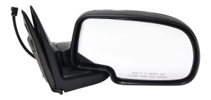 Chrome Mirror for Chevrolet Silverado/GMC Sierra 1999-2002, Right (Passenger) Side, Non-Towing, Power Adjustable, Manual Folding, Non-Heated, Replacement