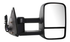 Towing Mirror for Chevrolet Silverado/GMC Sierra 2003-2007 Classic, Right (Passenger) Side, Power Controlled, Manual Folding, Heated, Textured, without Signal Light, Replacement