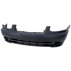 Front Bumper Cover for Hyundai Accent 2003-2006, Primed (Ready to Paint), Without Fog Light Holes, Hatchback/Sedan, Replacement