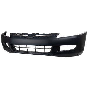 Front Bumper Cover for Honda Accord 2003-2005, Primed (Ready to Paint), with Fog Light Holes, 6 Cylinder, Manual Transmission, 6 Speed, Coupe, Replacement