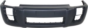 Front Bumper Cover for Hyundai Tucson 2005-2009, 2.7L Engine, Primed (Ready to Paint), with Side Marker Light Holes, with Fog Light Holes, Replacement