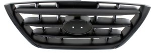 Grille for 2004-2006 Hyundai Elantra, Painted Black Shell and Insert with Fog Lights, Replacement