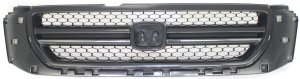 Textured Dark Gray Shell and Insert Grille for 2003-2005 Honda Pilot, LX Model, Replacement