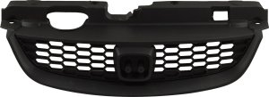 Plastic Grille Insert for Honda Civic Coupe 2004-2005, Painted Black Shell and Insert, Replacement
