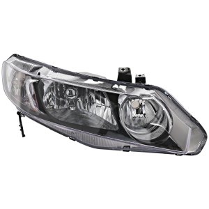 Headlight Lens and Housing for 2006-2011 Honda Civic, Right (Passenger) Halogen, Sedan, Including 2006-2011 Hybrid Model, Replacement