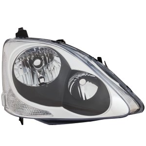 Headlight for Honda Civic 2004-2005, Right (Passenger) Side, Lens and Housing, Halogen, Hatchback, Replacement
