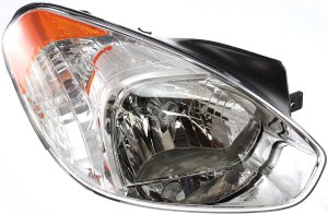 Headlight Assembly for Hyundai Accent Sedan 2006, Right (Passenger), Halogen, Replacement