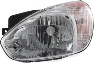 Headlight Assembly for 2006 Accent Sedan, Left (Driver), Halogen, Replacement
