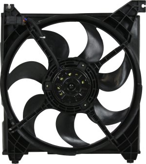 Radiator Fan Shroud Assembly for Hyundai Santa Fe 2001-2006, Compatible with 2.4L/2.7L Engine, Replacement