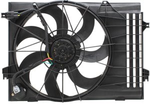 Radiator Fan Assembly for Hyundai Tucson 2005-2009, 2.7L Engine Size, Includes Resistor, Replacement