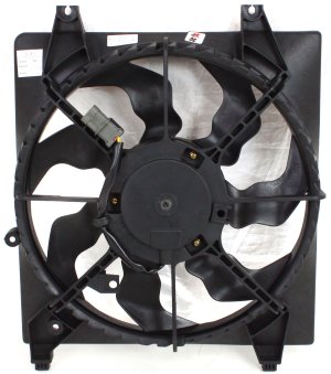 Radiator Fan Assembly for Hyundai Santa Fe 2007-2009 Left (Driver), Compatible with 2.7L Engine Without Towing Package and 3.3L Engine, Replacement