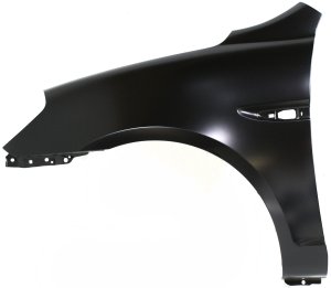 Front Fender for Hyundai Accent 2006-2011, Left (Driver), Primed (Ready to Paint), Steel, with Side Light Hole, Hatchback 2007-2011/Sedan, Replacement