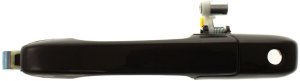 Exterior Front Door Handle Assembly for Honda CR-V 2002-2006, Left (Driver), Smooth Black, with Keyhole, Replacement