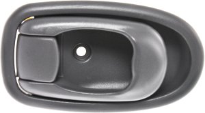 Front Interior Door Handle for Hyundai Elantra 1999-2000, Right (Passenger), Light Gray, Plastic, Also Fits Rear, Replacement