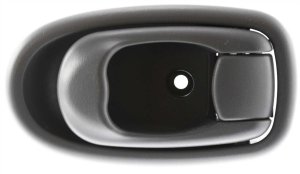 Front Interior Door Handle for Hyundai Elantra, 1999-2000, Left (Driver), Light Gray, Plastic, Compatible with Rear, Replacement