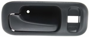 Front Interior Door Handle for Honda Odyssey 1995-1998/CR-V 1997-2001, Left (Driver), Gray (Big Clip), Plastic, with Lock Hole, Replacement