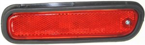 Rear Side Marker Light Assembly for Honda Accord 1994-2000, Left (Driver), Red Lens, with Garnish, Replacement