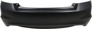 Rear Bumper Cover for Honda Accord 2008-2012 Sedan, 6 Cylinder, Primed (Ready to Paint), with Dual Exhaust Holes, Replacement