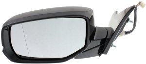 Power Mirror for Honda Accord 2013-2017, Left (Driver), Manual Folding, Heated, Paintable, with In-housing Signal Light, without Auto Dimming, Blind Spot Detection, and Memory, Replacement